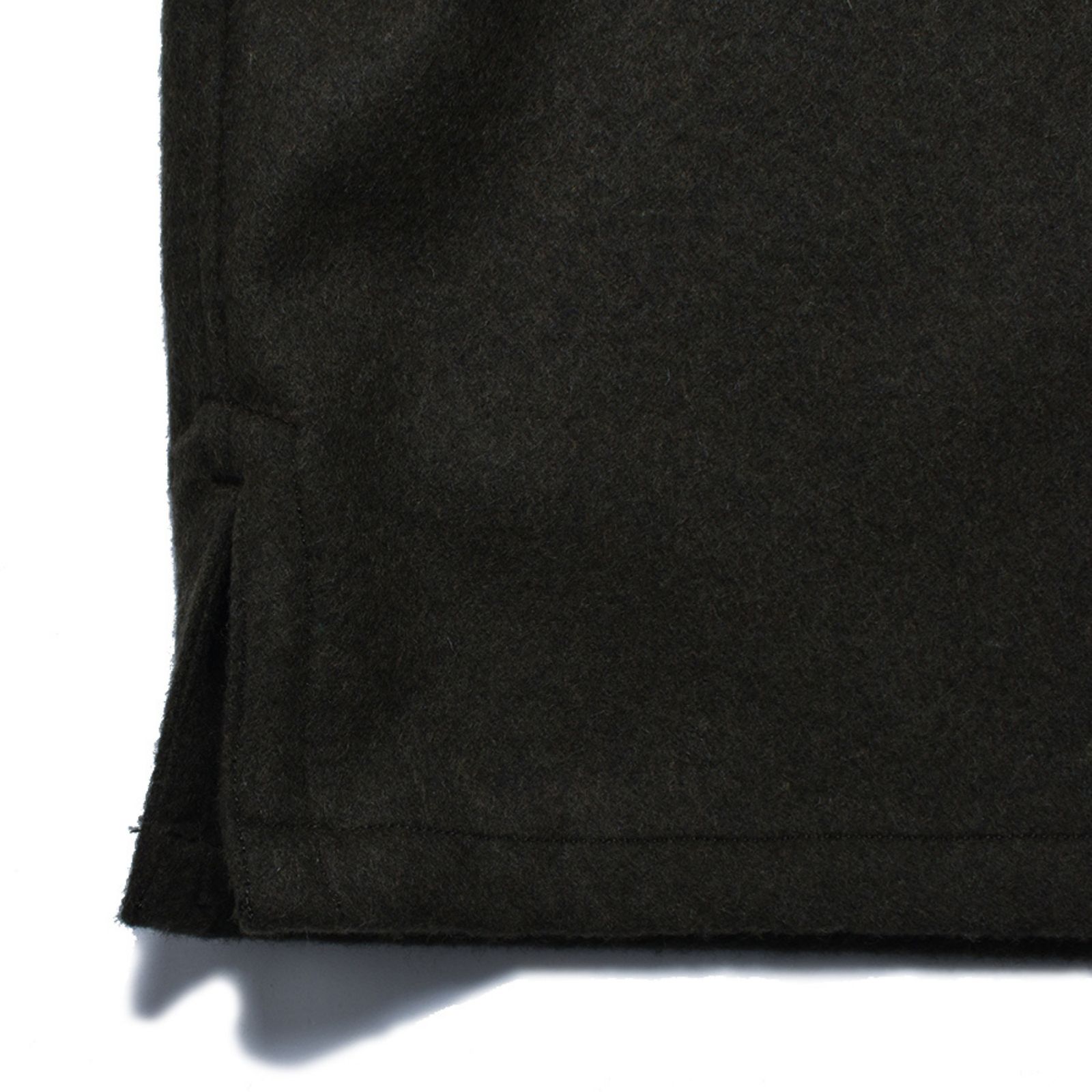 Wool Light Melton Pullover SH （KHA） / ウールメルトン プルオーバーシャツ （カーキ）｜2509-5003