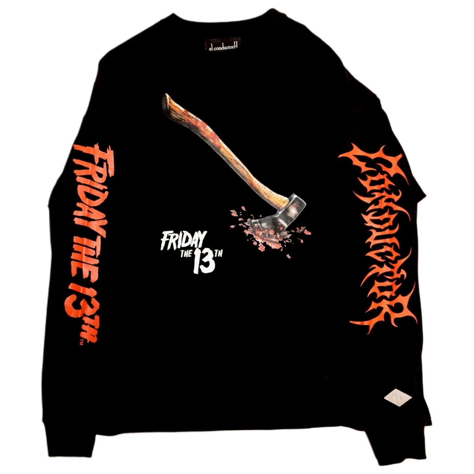 x FRIDAY THE 13TH POSTER VISUAL L/S T-SHIRT (BK)｜13日の金曜日 長袖Tシャツ｜PD26MC05