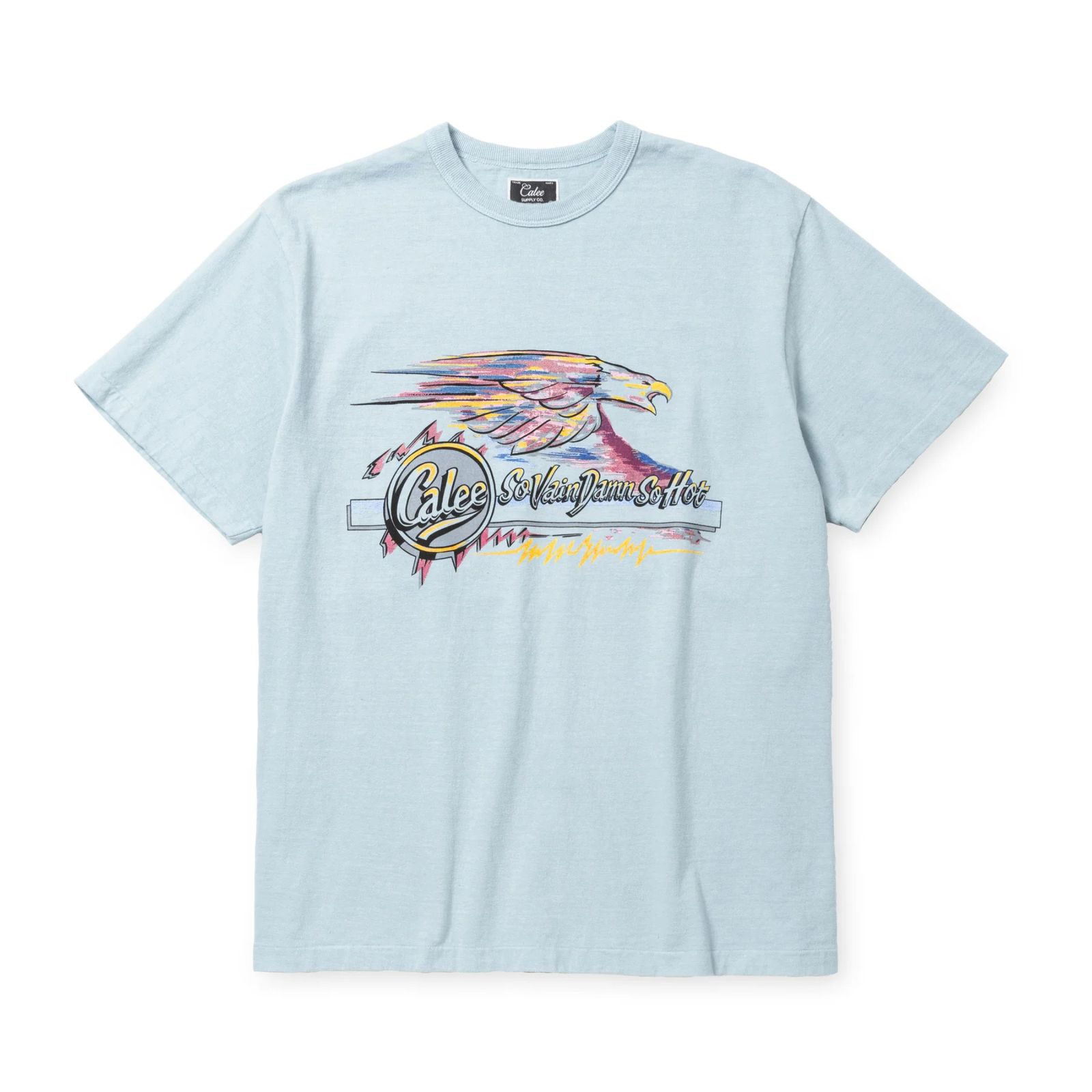 BINDER NECK EAGLE LOGO VINTAGE TEE ＜NATURALLY PAINT DESIGN＞ (Lt.BLUE) / プリントTシャツ