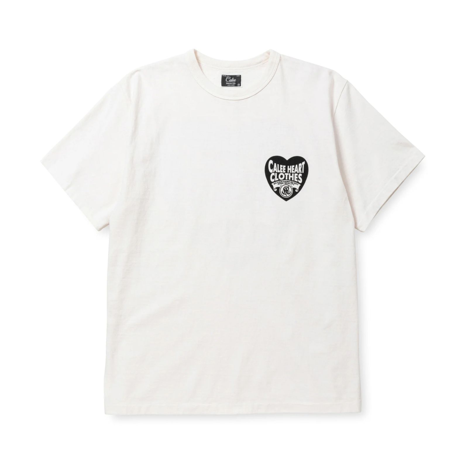 BINDER NECK CALEE CLOTHING VINTAGE TEE (WHITE) / プリントTシャツ