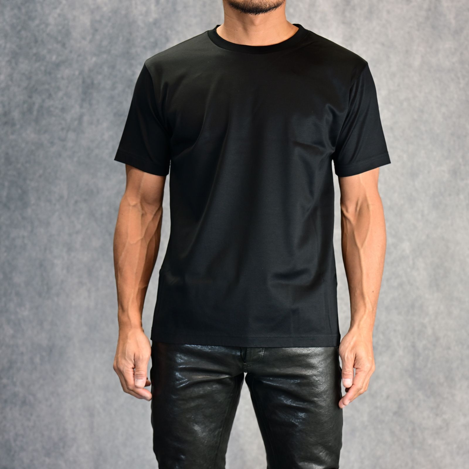 THE LINE スーピマコットン Tシャツ （BLACK） T-268