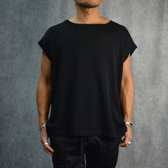 コットンニット ノースリーブ （BLACK）