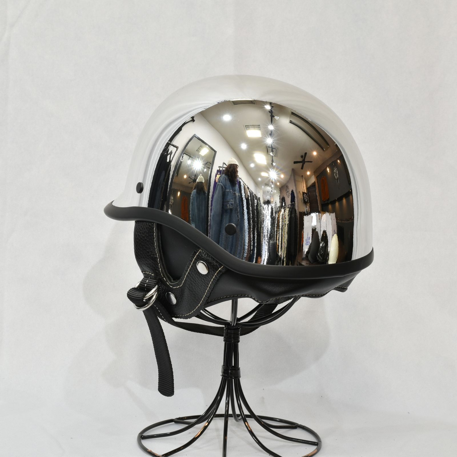 【XL/XXLサイズ｜即日発送】 | BURST VG HELMET (CHROME) | バースト ヴィンテージジョッキー ヘルメット