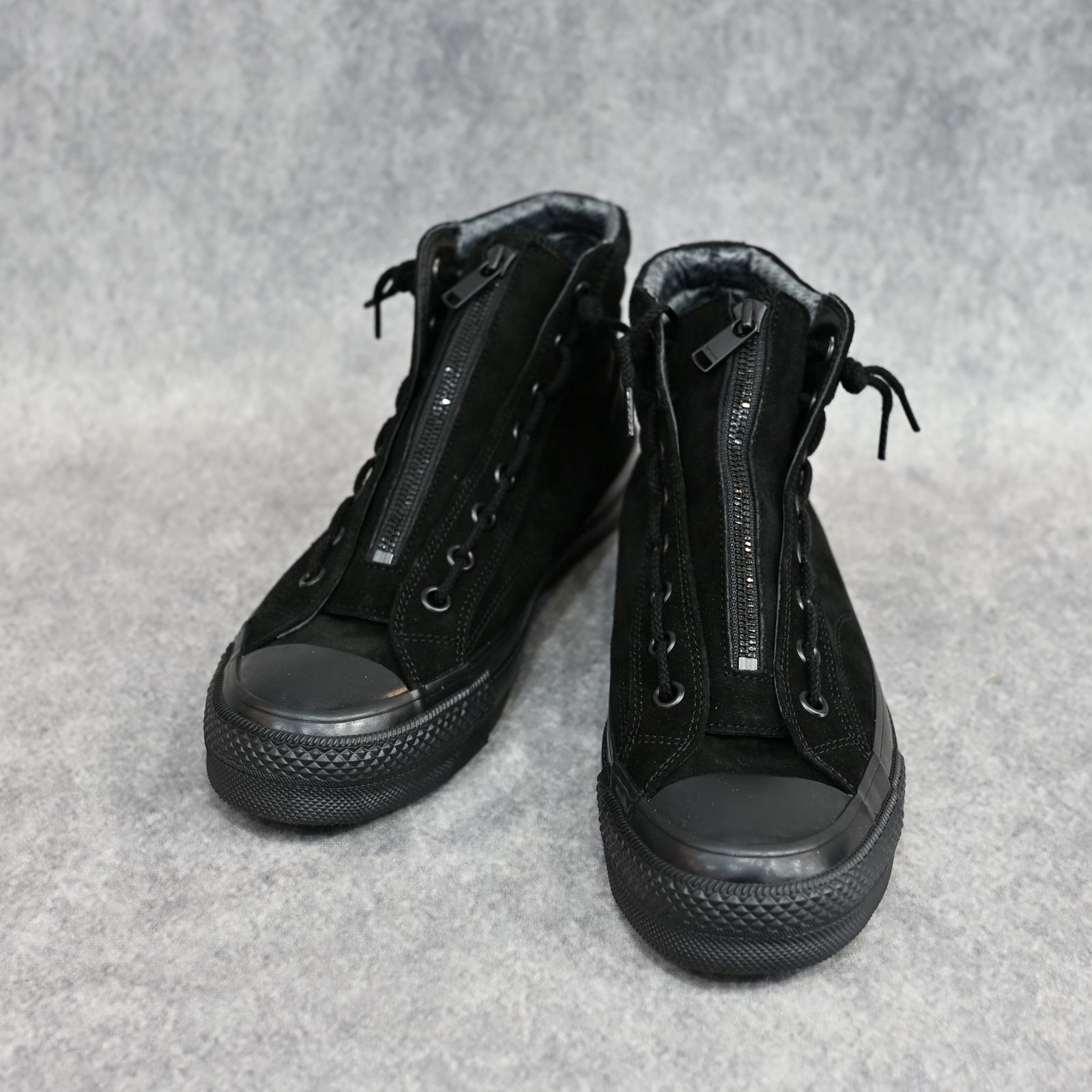 MINEDENIM × nonnative DWELLER TRAINER 2 HI COW LEATHER WITH GORE-TEX by SPINGLE （BLK×BLK）｜ノンネイティブ スニーカー｜NN-F4753