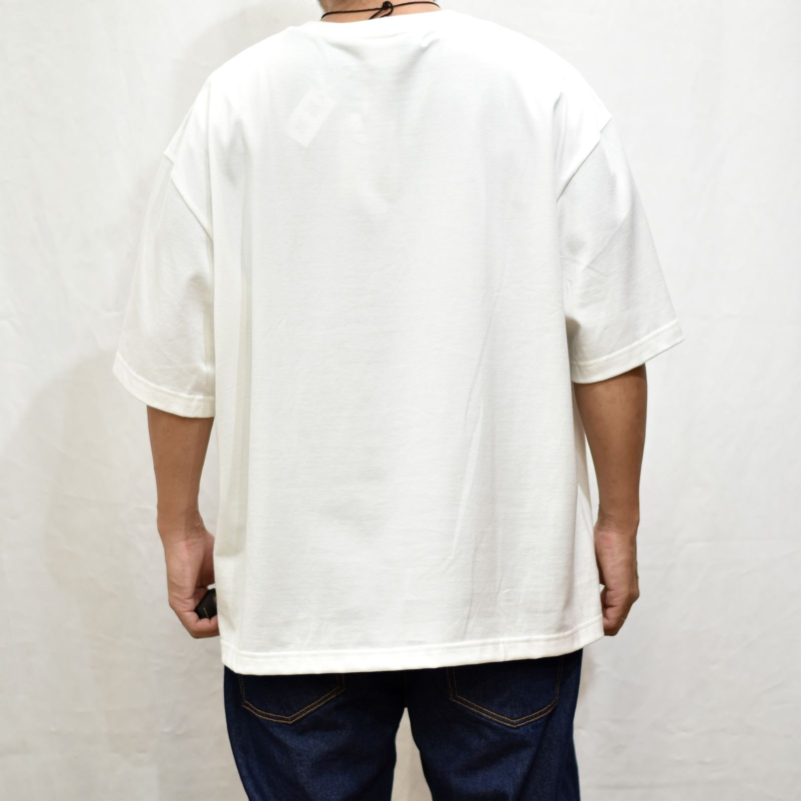 CALEE - DROP SHOULDER LOGO EMBROIDERY T‐SHIRT LIMITED (WHITE