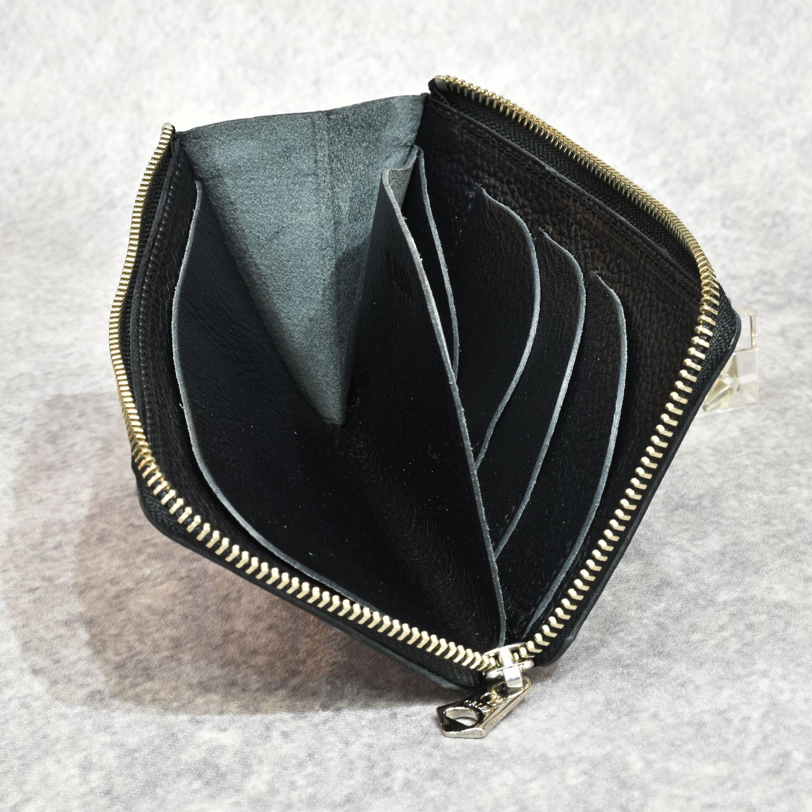 STUDS LEATHER ZIP MULTI LONG WALLET (BLACK)｜スタッズレザー ジップマルチウォレット 長財布｜CL-26SS014LE