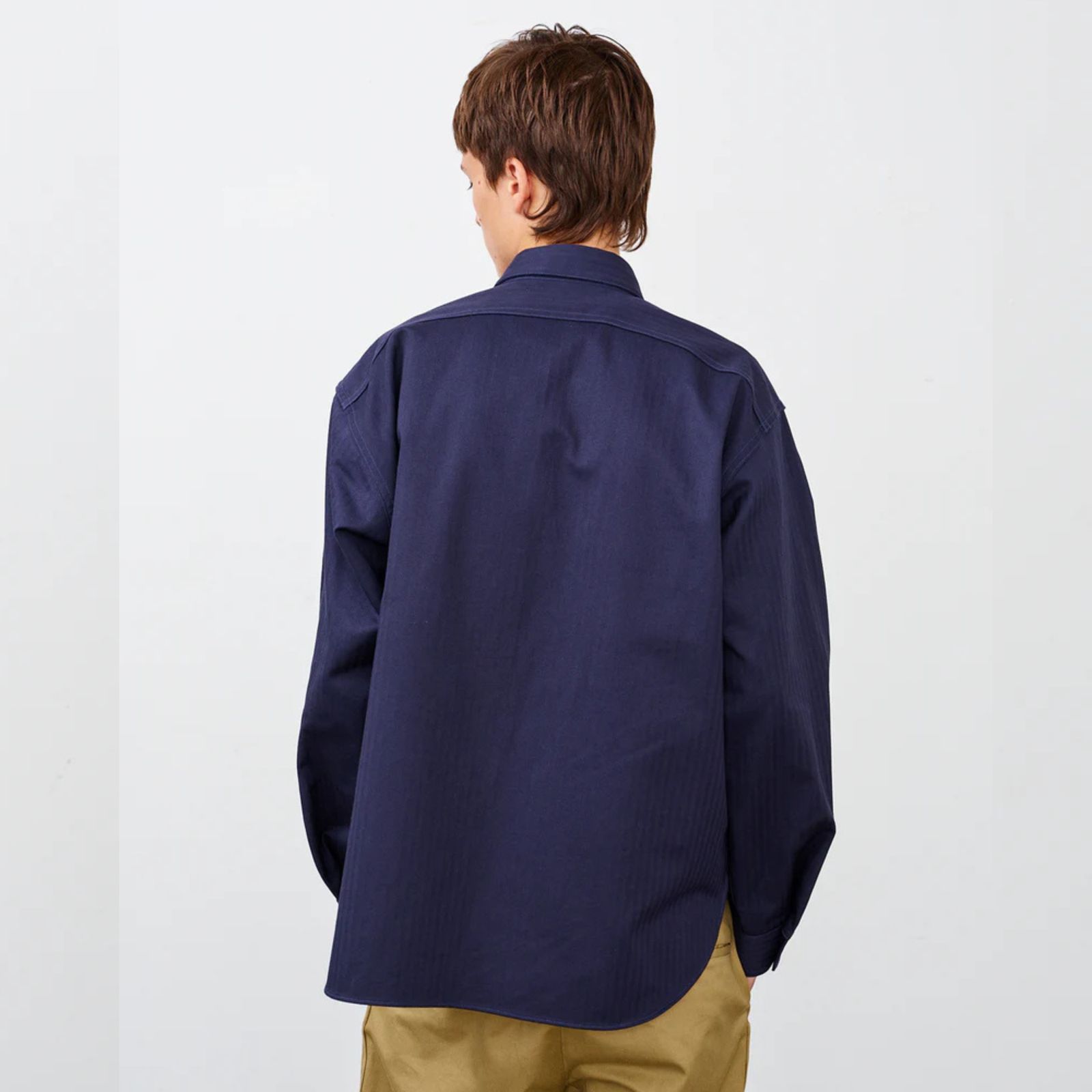 Y1944 HBT SHIRT （NAVY） ヘリンボーンシャツ （ネイビー）