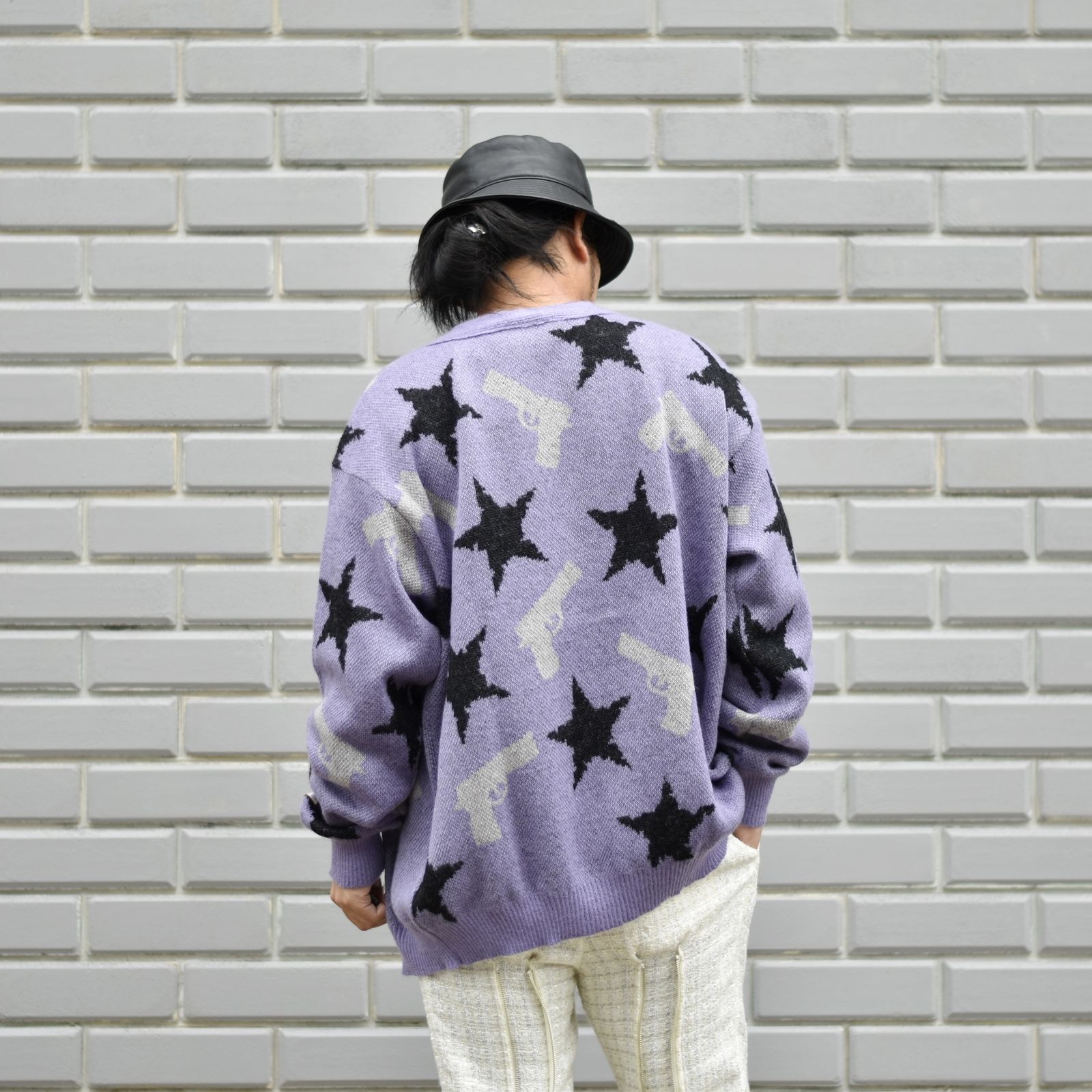 el conductorH - MOHAIR CARDIGAN 'STARS (BK) / モヘアカーディガン