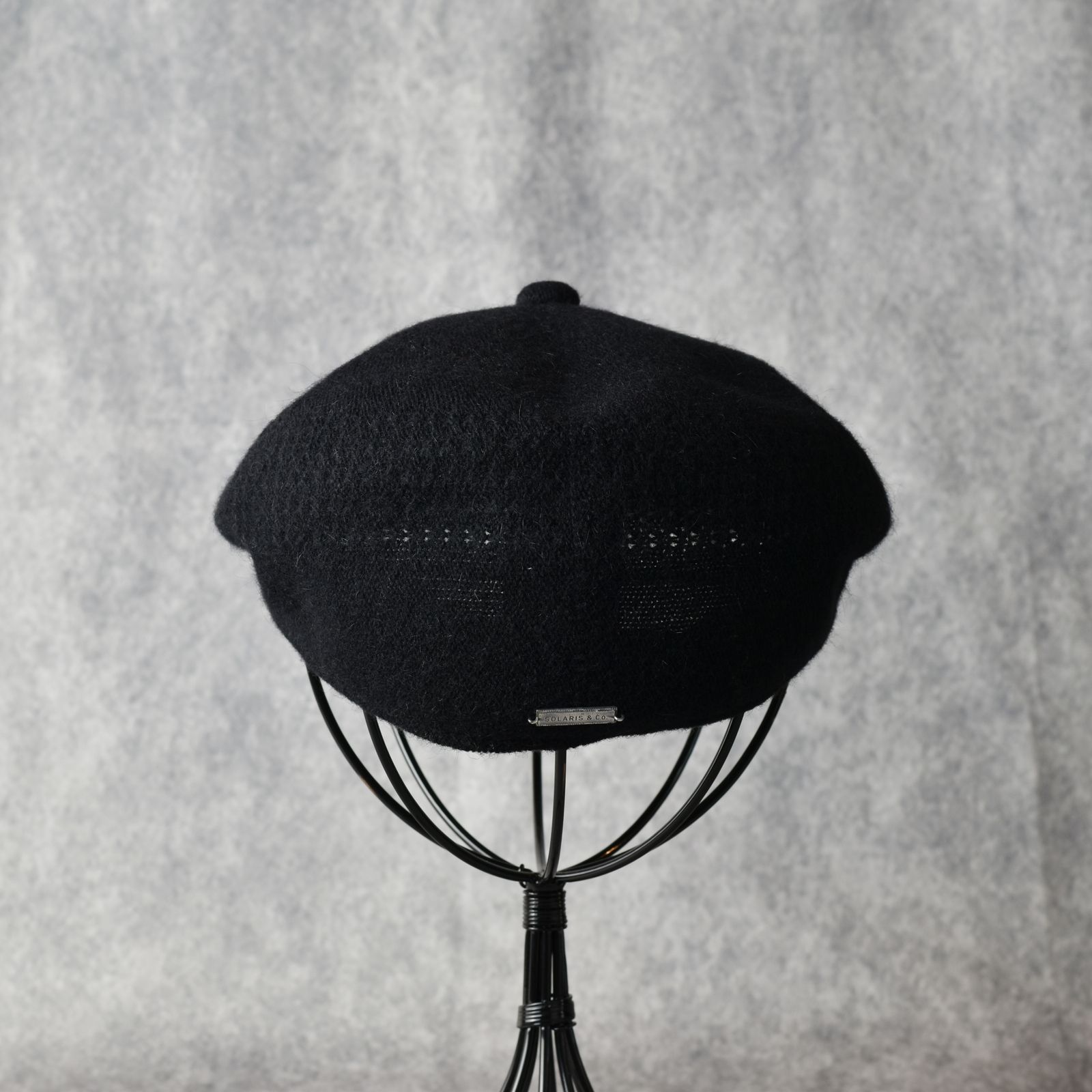 Angora Wool Hunting Cap "GENTLEMAN" (BLACK) / アンゴラウール ハンチングキャップ