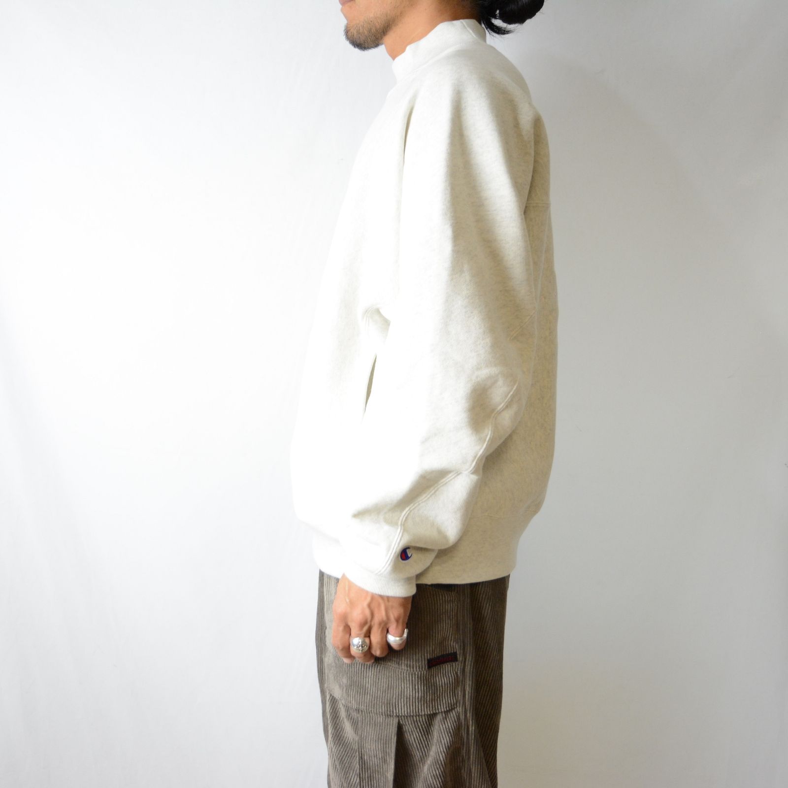 N.HOOLYWOOD - Champion MOCKNECK SWEATSHIRT （OATMEAL