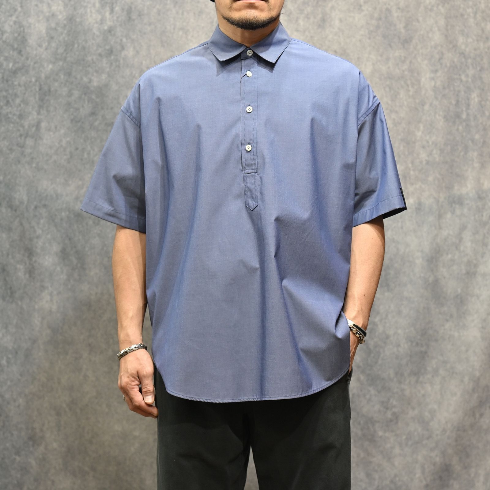HALF SLEEVE SHIRT （NAVY / ネイビー）｜半袖プルオーバー シャツ｜2261-SH54-102-S