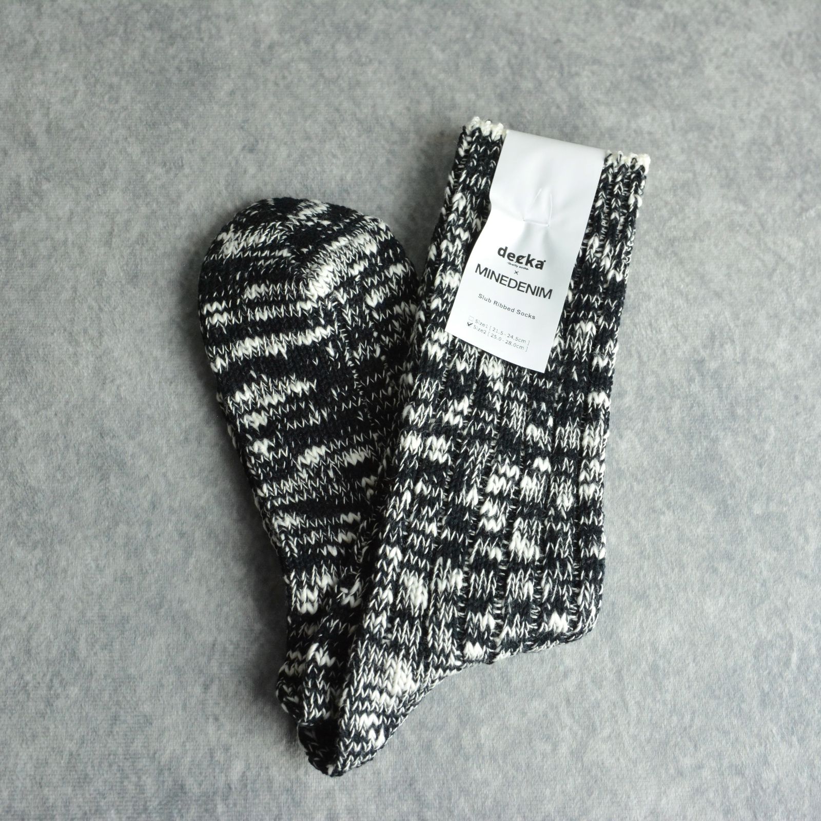 decka* MINEDENIM Melange Rib SOX （BLK） /  リブソックス （ブラック）