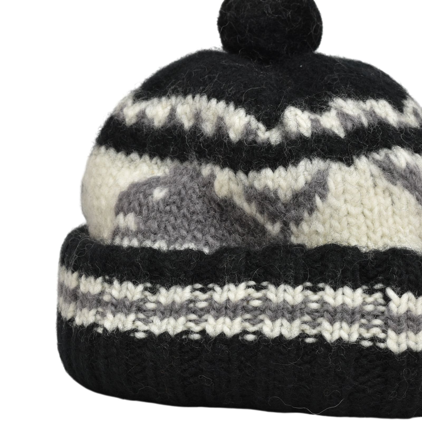 Canadian Knit Cap "SNOWMAN" (BLACK)｜ニットキャップ・ニット帽｜Z01011