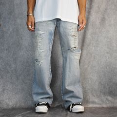 W.Straight 5poket Denim Pants  （USS） /  ワイドストレート デニムパンツ （インディゴ）