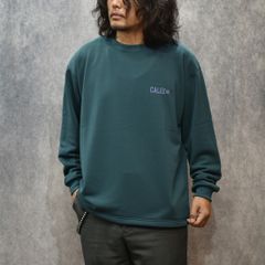 AEROKNOT® CALEE NATINAL LOGO DROP L/S TEE (CHARCOAL GREEN)｜機能素材 エアロノット ロングスリーブ Tシャツ｜CL-25AW004