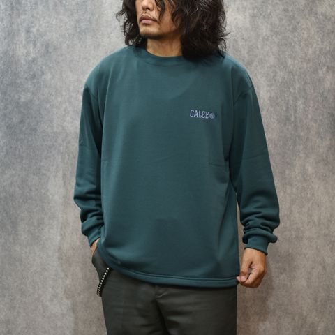 AEROKNOT® CALEE NATINAL LOGO DROP L/S TEE (CHARCOAL GREEN)｜機能素材 エアロノット ロングスリーブ Tシャツ｜CL-25AW004