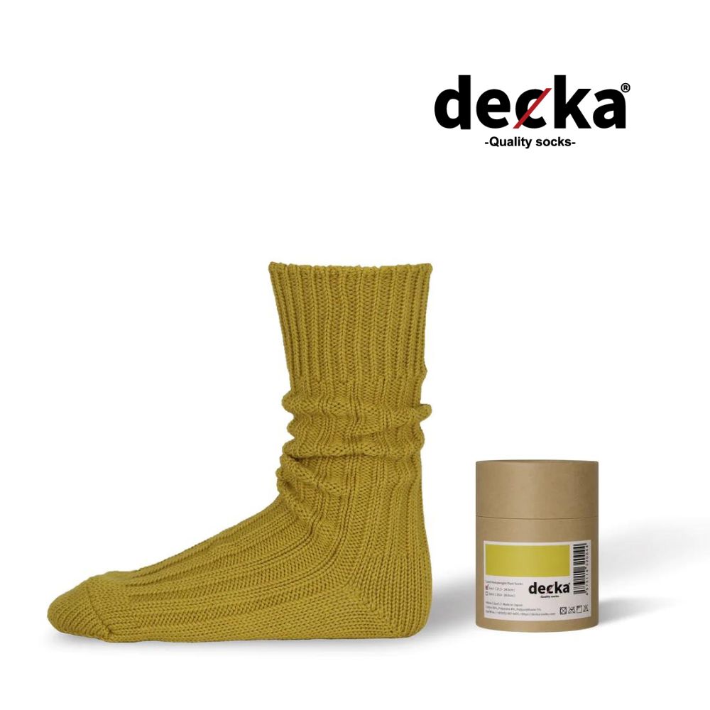 Cased Heavyweight Plain Socks -1st Collection- (YELLOW) | 専用ケース付き 厚手 靴下・ソックス