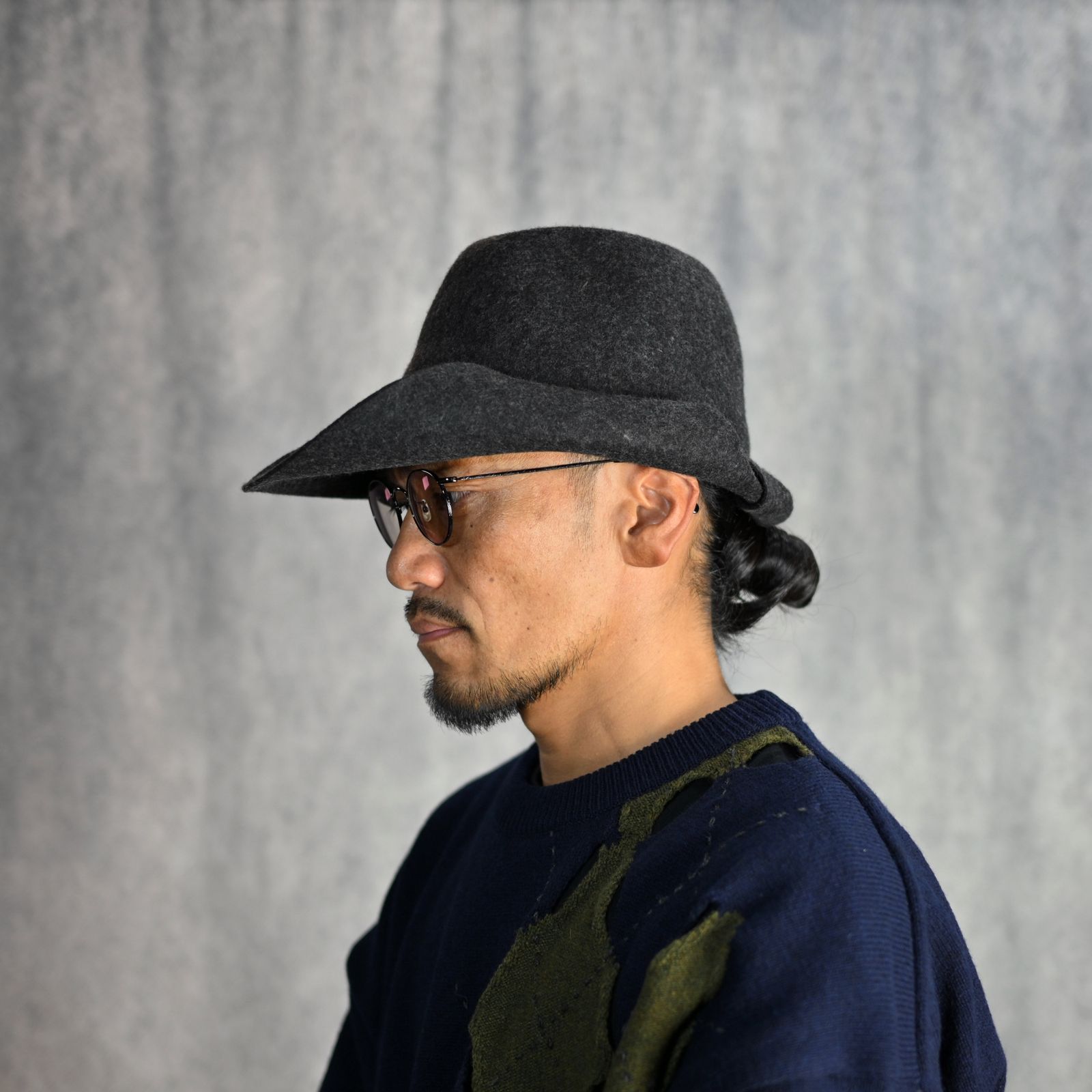 ROLL BRIM HAT （CHARCOAL） / ロールブリム ハット （チャコール） / HO-HO01-161