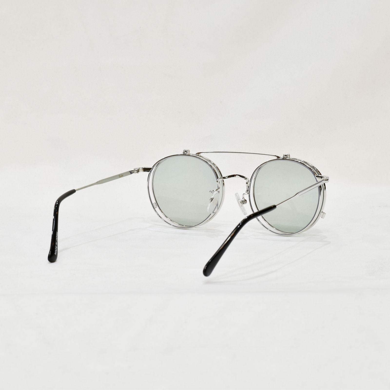 FLIP UP TYPE CIRCLE METAL GLASSES (SILVER.GREEN) / フリップアップタイプ サークルメタル グラシズ