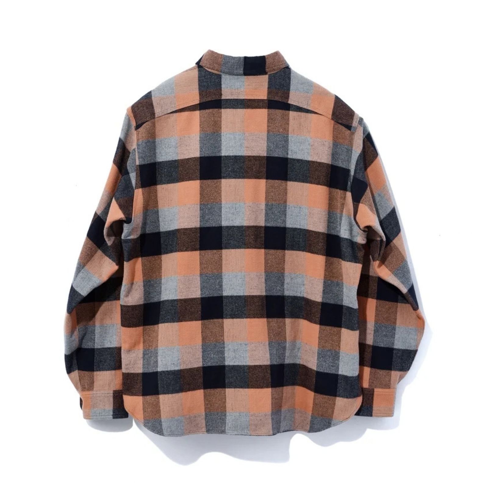 Y1936 H-ZIP FLANNEL CHECK SHIRT （ORANGE / オレンジ）｜ 602-262-03