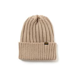 A/W KNIT CAP (BEIGE) / アクリル/ウール ニットキャップ