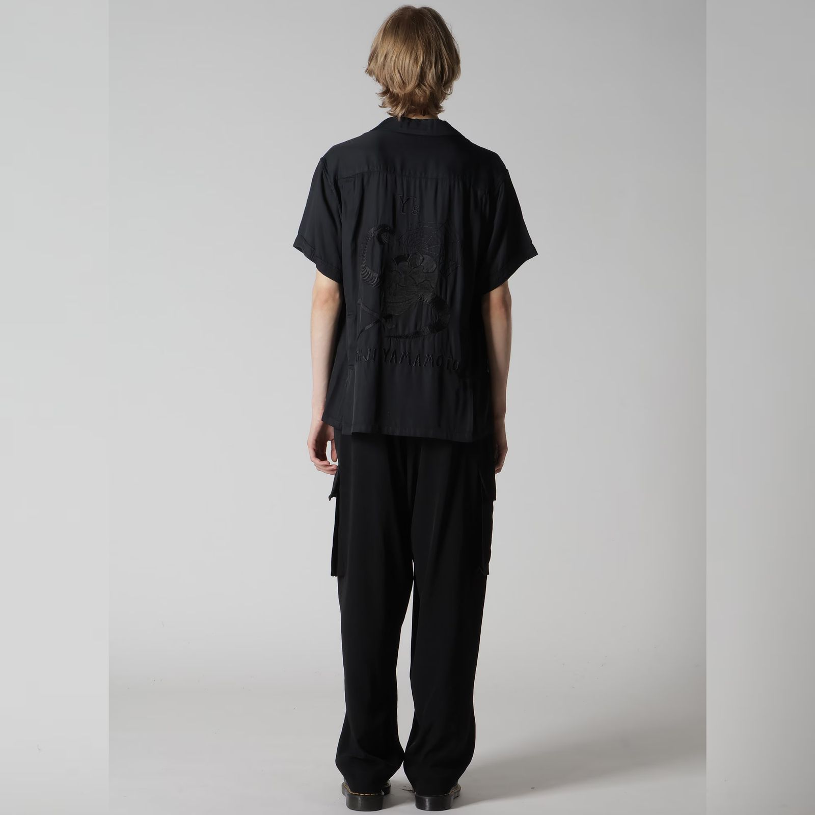 SUKASHIRT （BLACK） /  半袖シャツ スカシャツ （ブラック） YM-B55-215-1