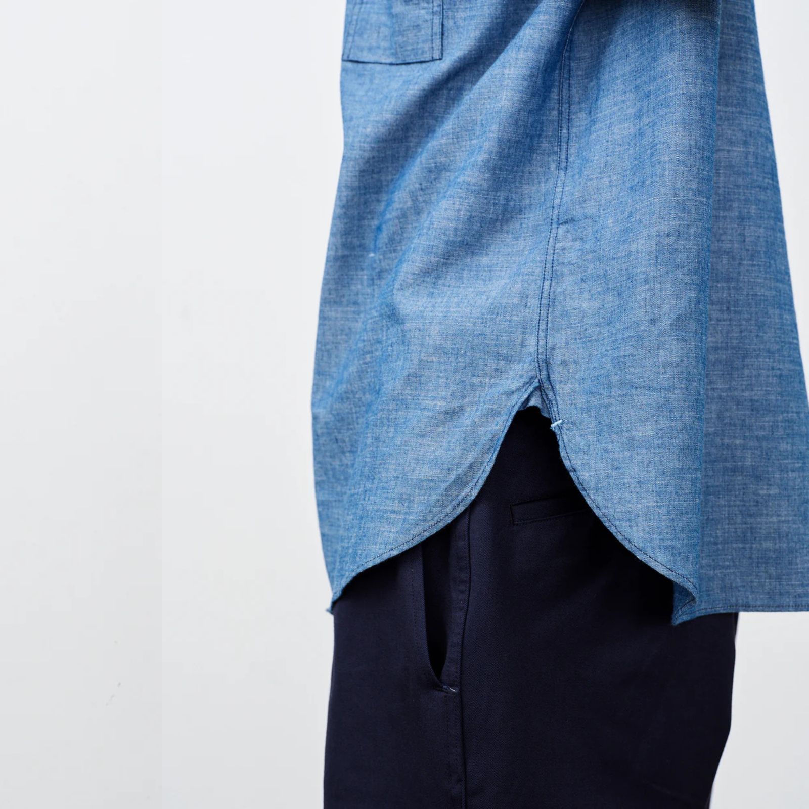 Y1942 S-SLEEVE CHAMBRAY SHIRT （INDIGO）｜シャンブレー 半袖シャツ （インディゴ）