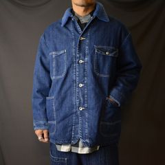 STEINBECK DENIM BOA COVERALLS (INDIGO) - スタインベックデニムボアカバーオール （インディゴ）