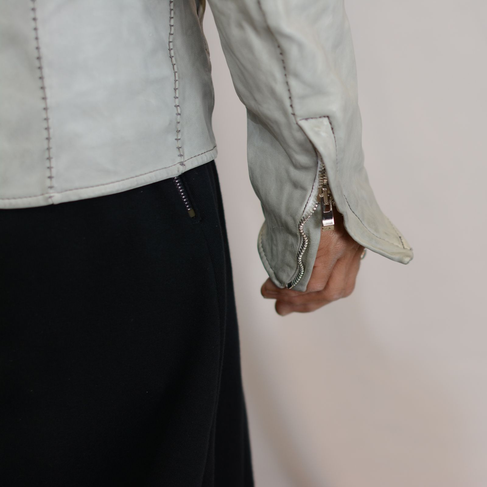 HORSE LEATHER NO COLLAR MOTO LINED DRT-1/S