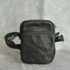 ジャパンダブルショルダー フルタンニン製品染め ショルダーバッグ （BLACK） 92-32