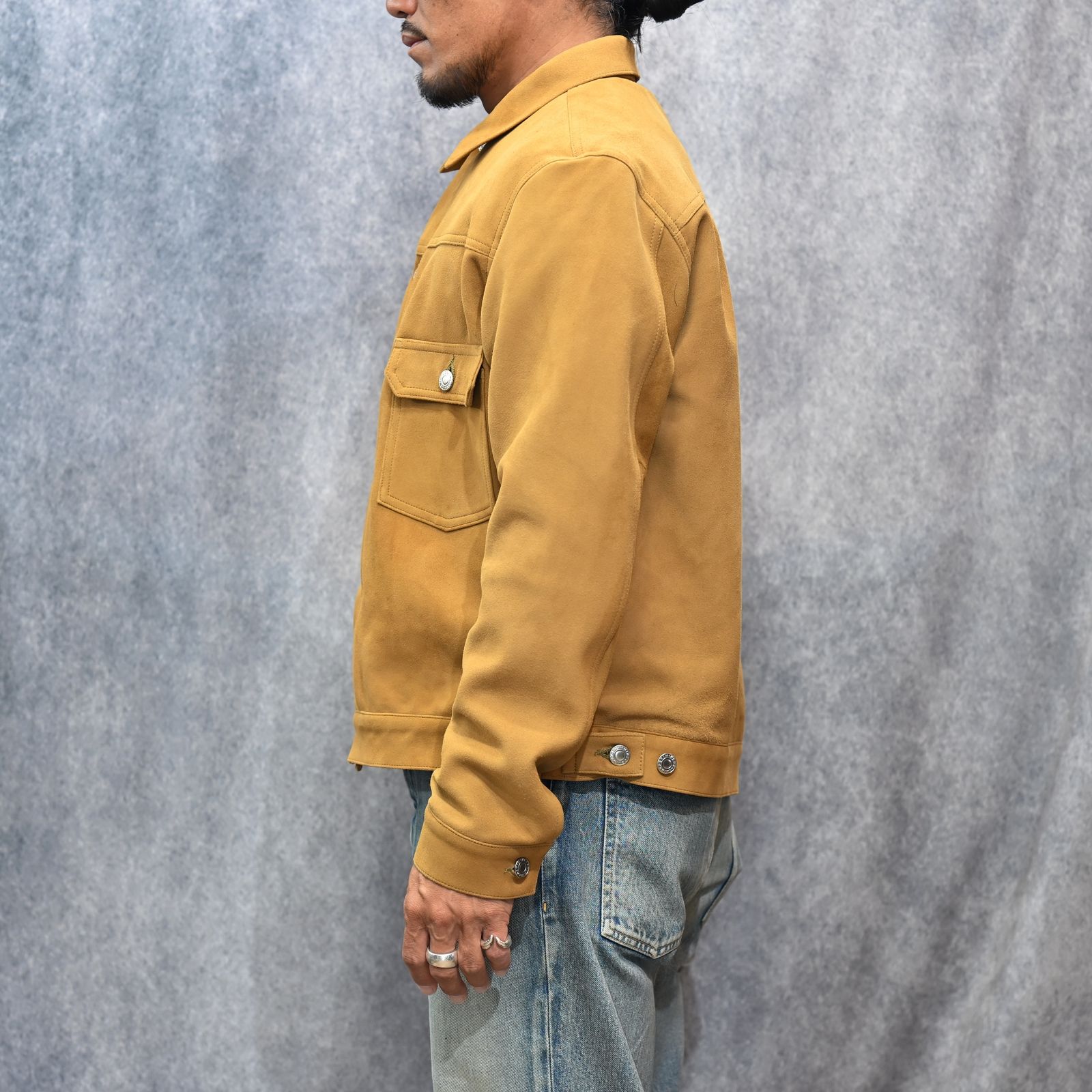 Sheep Suede Trucker JKT （CML） / シープスエード トラッカージャケット  （キャメル）｜2509-8003