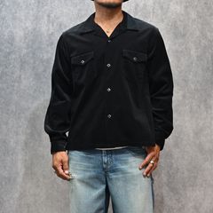 Narrow Corduroy Western Open Collar SH （BLK） / ウエスタン コーデュロイシャツ （ブラック） 2508-5001