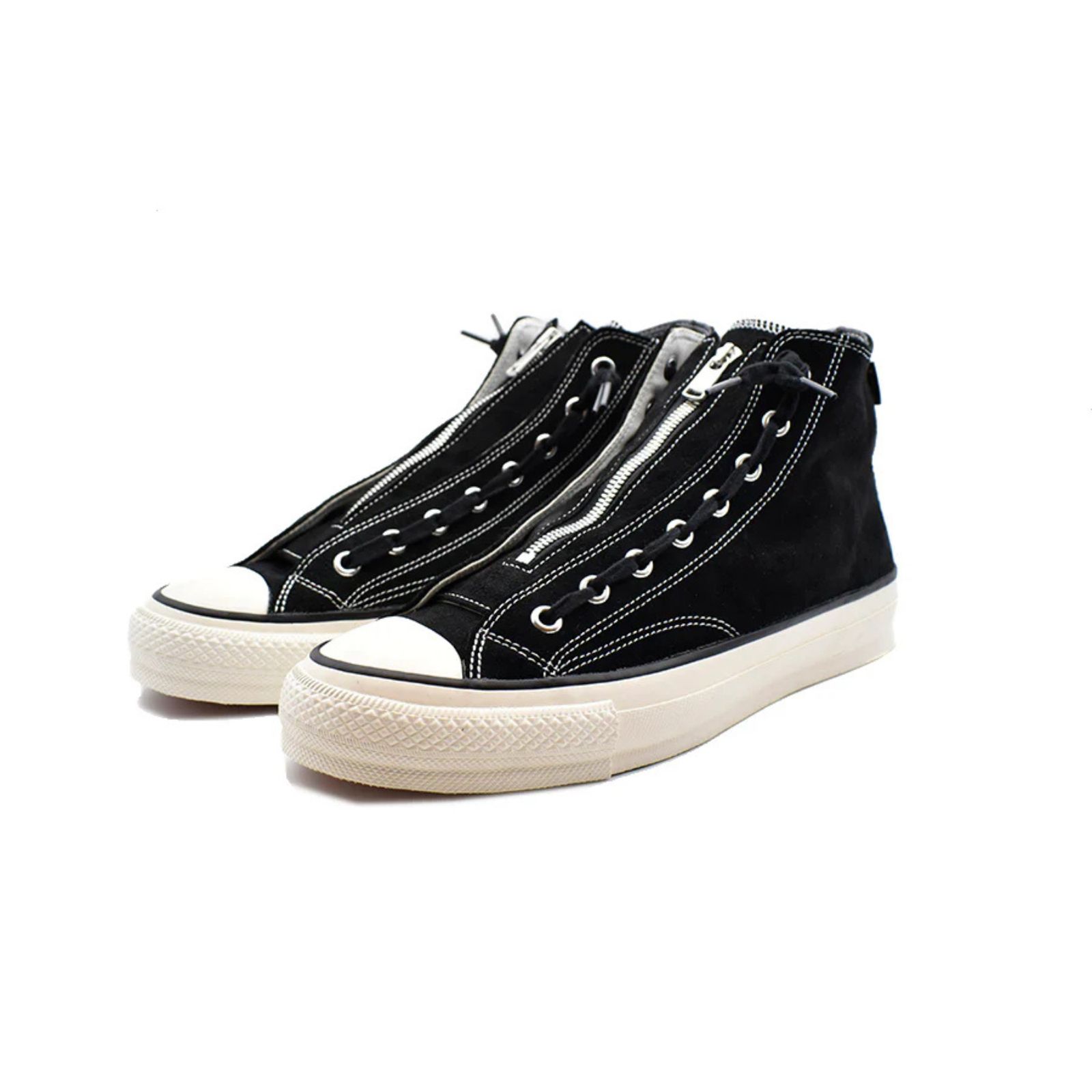 MINEDENIM × nonnative DWELLER TRAINER HI COW LEATHER WITH GORE-TEX by SPINGLE （BLACK × WHITE） / NNT-SN01