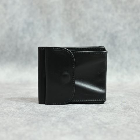 ホーウィンクロムエクセル 二つ折り財布 （BLACK）｜894-01
