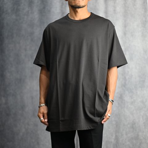 30/- COTTON SINGLE JERSEY ROUND NECK HALF SLEEVE （CHARCOAL） カットソー （チャコール） HO-T02-070-4