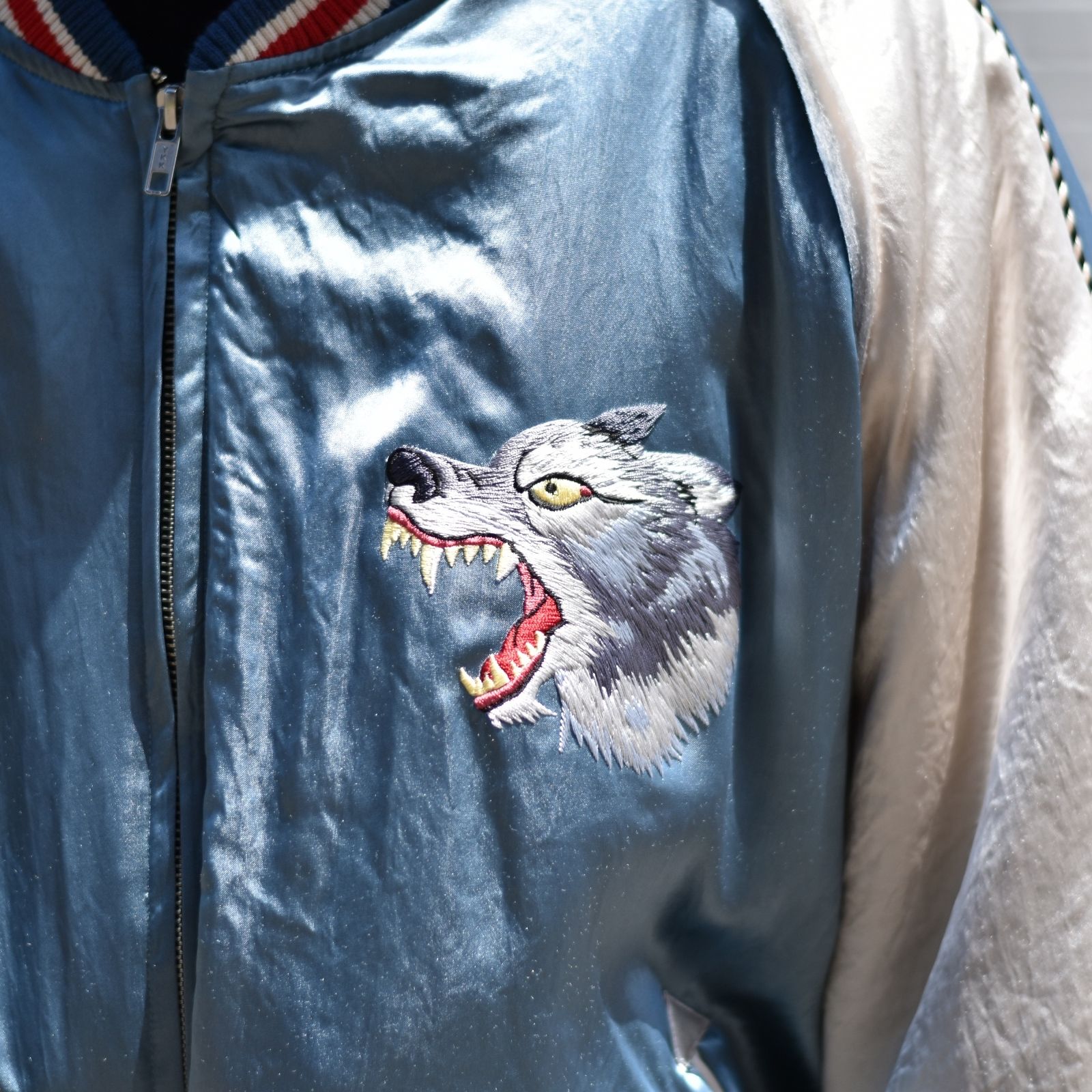 el conductorH - WOLF EMBROIDERED SOURVENIR JKT (NV/BE 