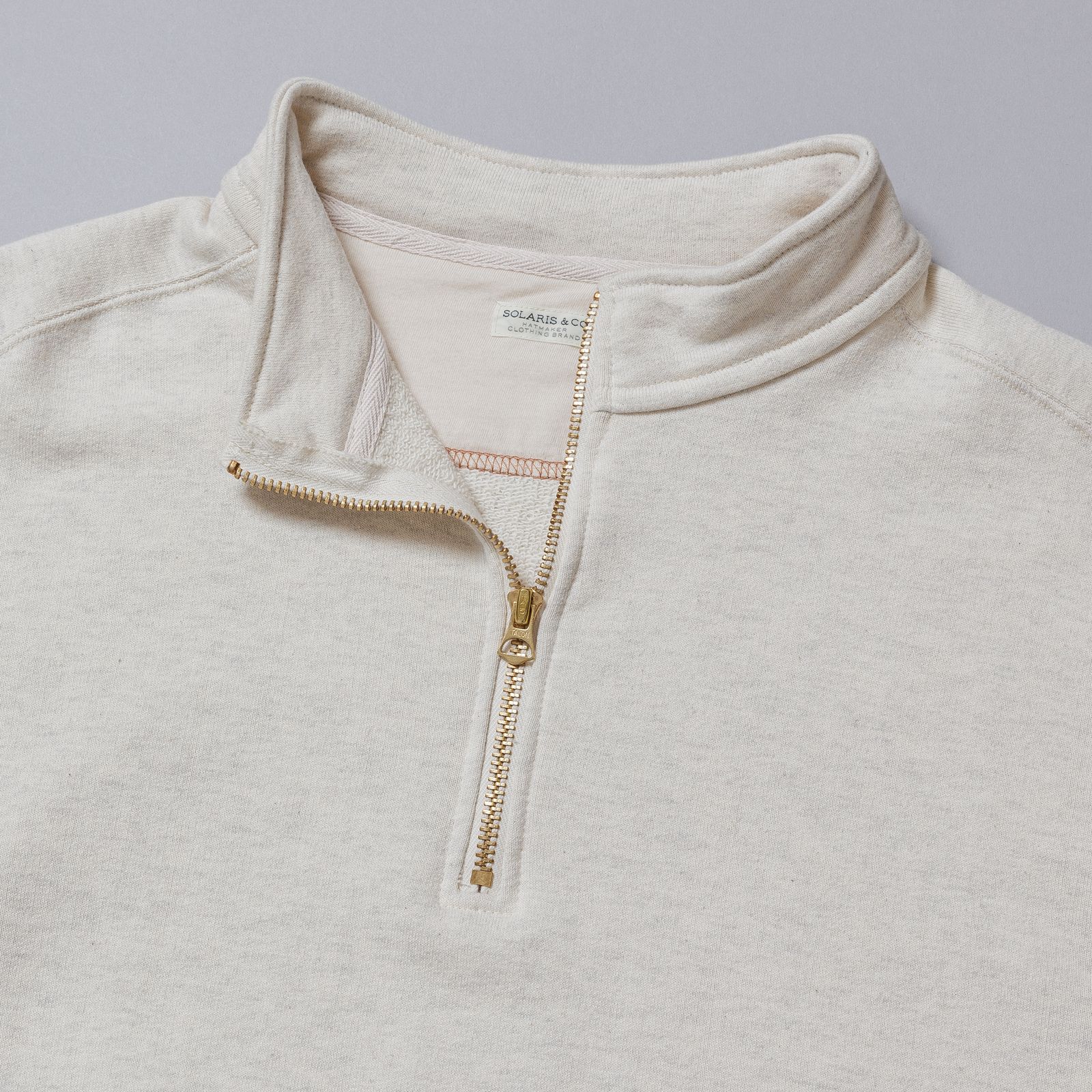 Half Zip Sweat "RICKSON" (OATMEAL) / ハーフジップ スウェット