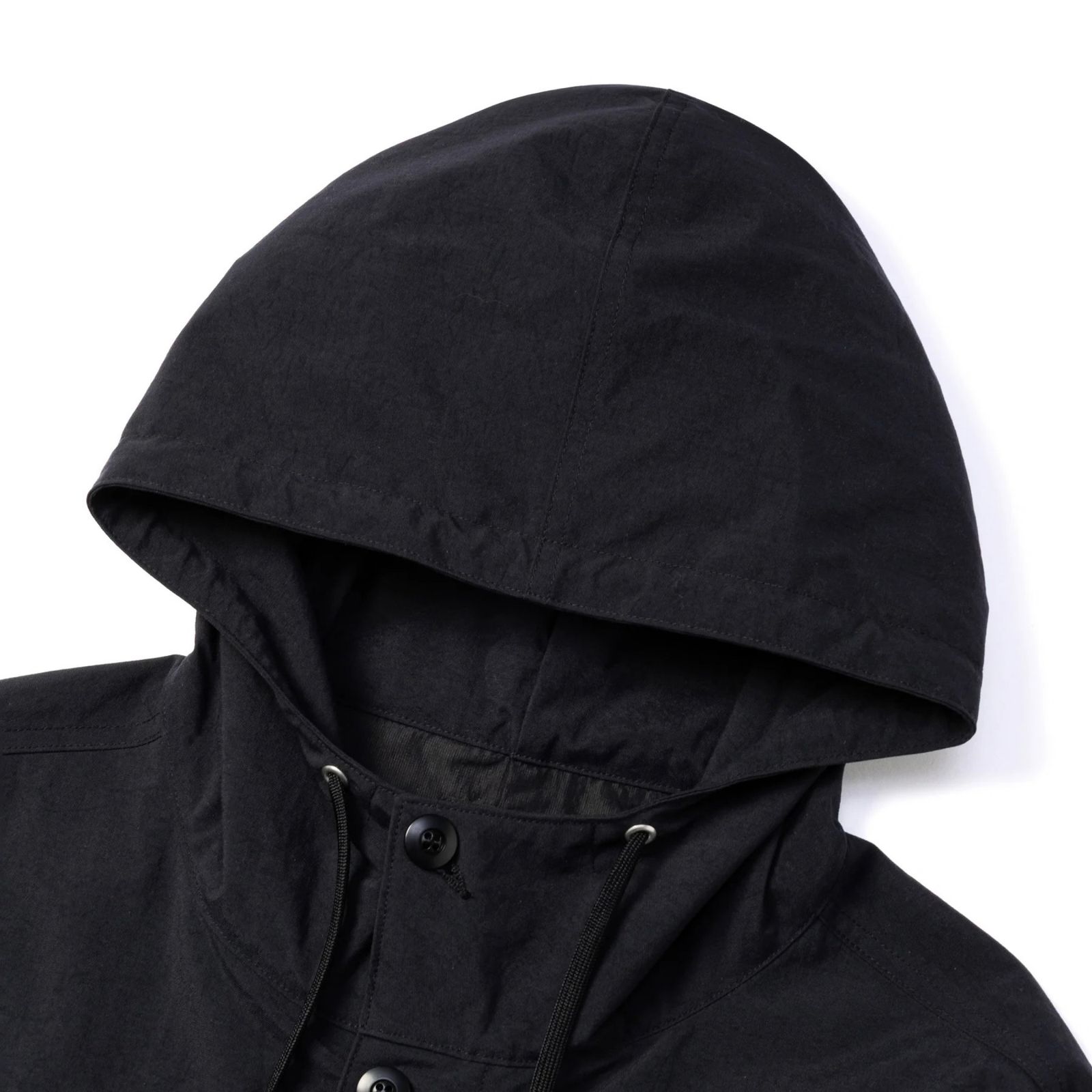 NYLON OX HOODED MODS COAT (BLACK)｜ナイロン オックスフォード モッズコート｜CL-26AWJKT003EX