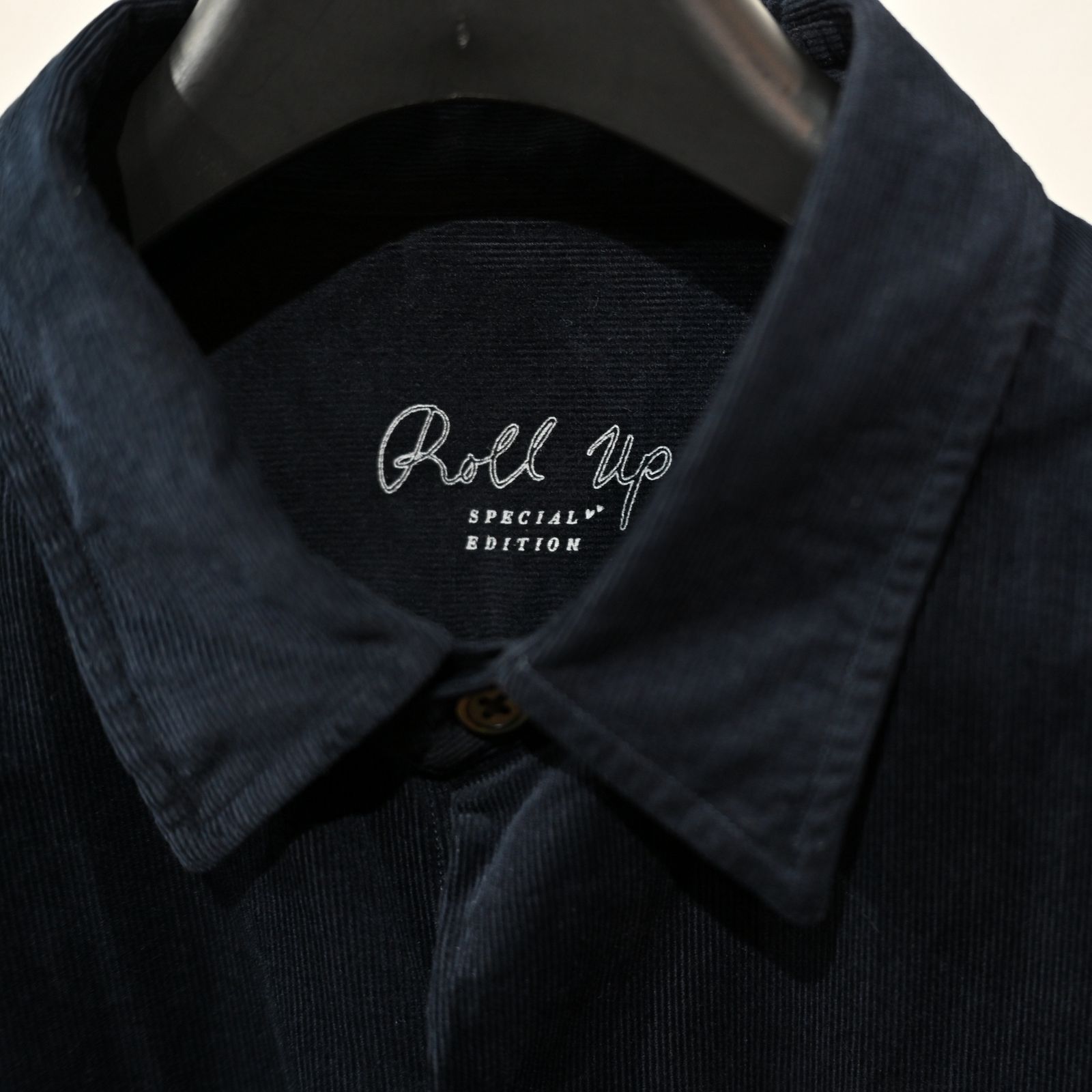 ROLL UP ORGANIC CORDUROY SHIRT (NAVY)|コーデュロイシャツ (ネイビー) PC-016-3685-41