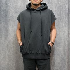 N.HOOLYWOOD × Champion｜REVERSIBLE HOODIE （CHARCOAL / チャコール）｜リバーシブル ノースリーブ パーカー｜C8-D109