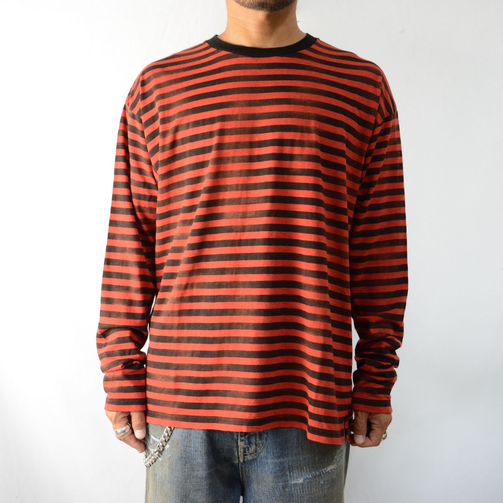 MINEDENIM - Hazy Border L/S T-SH （RPT） ロングスリーブ ボーダーT | chord online store