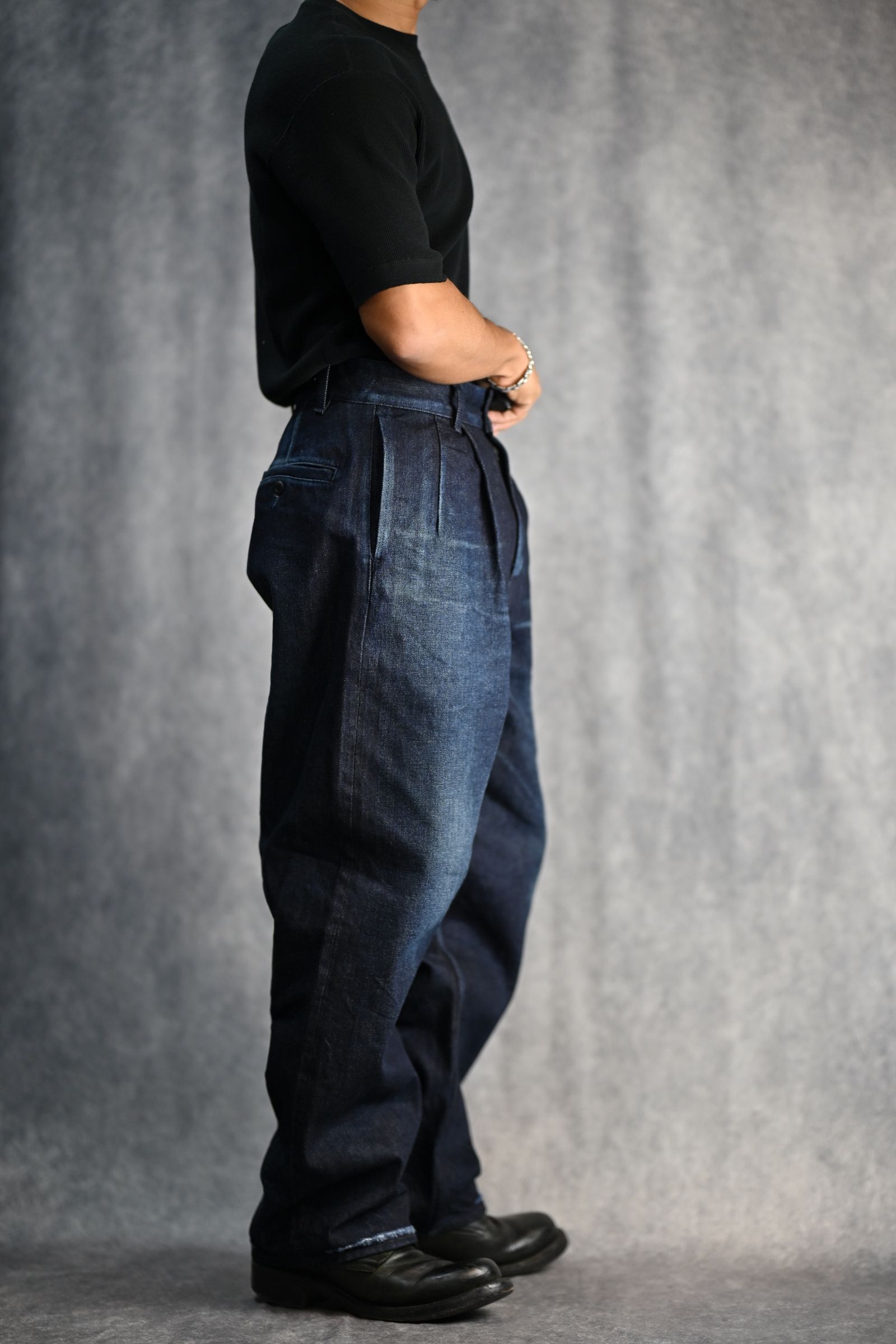 WTNB. Wide Work CPP （RGD） /  ワイド デニム パンツ （インディゴ） YWMND02SP