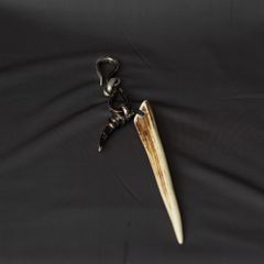 × JUNUEZONO DEER HORN HAIR SLIDE FOOK / KEY HOLDER （SILVER）