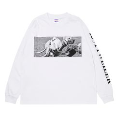 予約商品｜DOGRACE LS TEE （WHITE）｜ロングスリーブ プリントTシャツ｜入荷：2026年4月予定