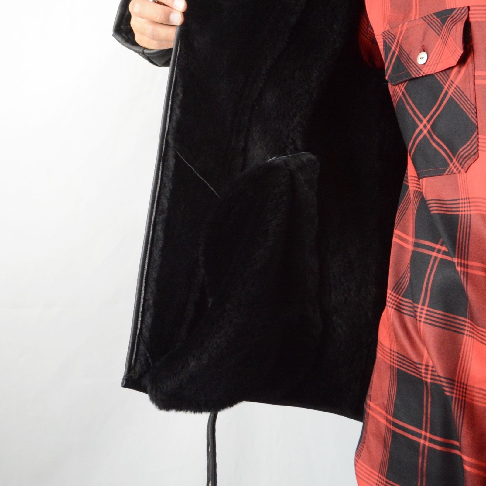 ムートン フーディーブルゾン （BLACK）