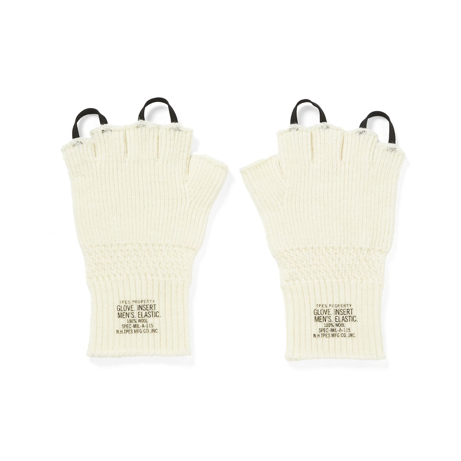 FINGERLESS GLOVES （WHITE / ホワイト） ニット グローブ｜9262-AC06