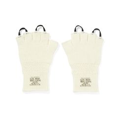 FINGERLESS GLOVES （WHITE / ホワイト） ニット グローブ｜9262-AC06