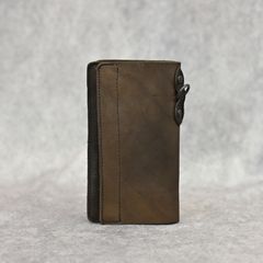 ジャパンショルダー製品染め ラージトラッカーウォレット （KHAKI）｜318-38