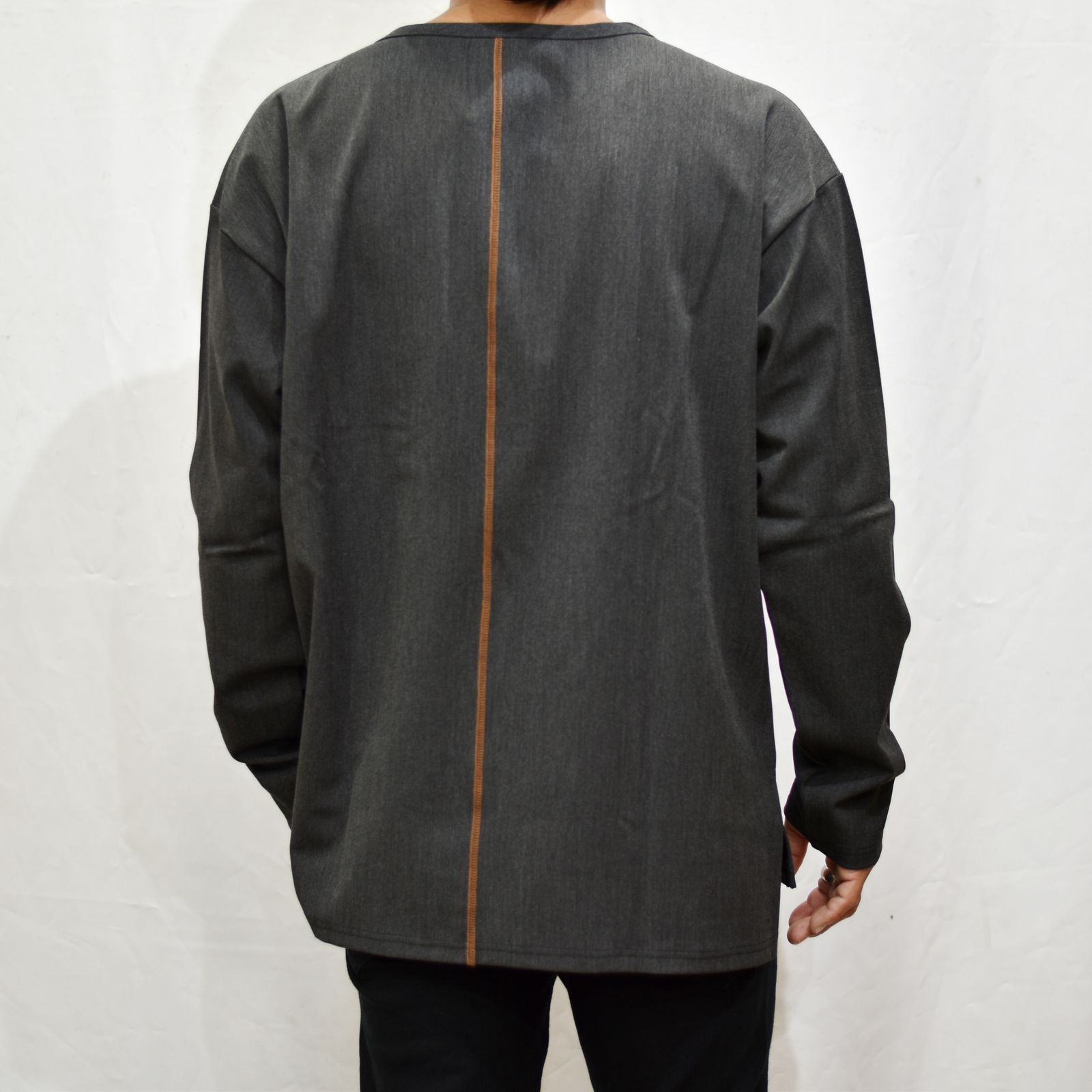 ポリエステルレーヨンアクリル ストレッチ ポケットカットソー （GRAY）