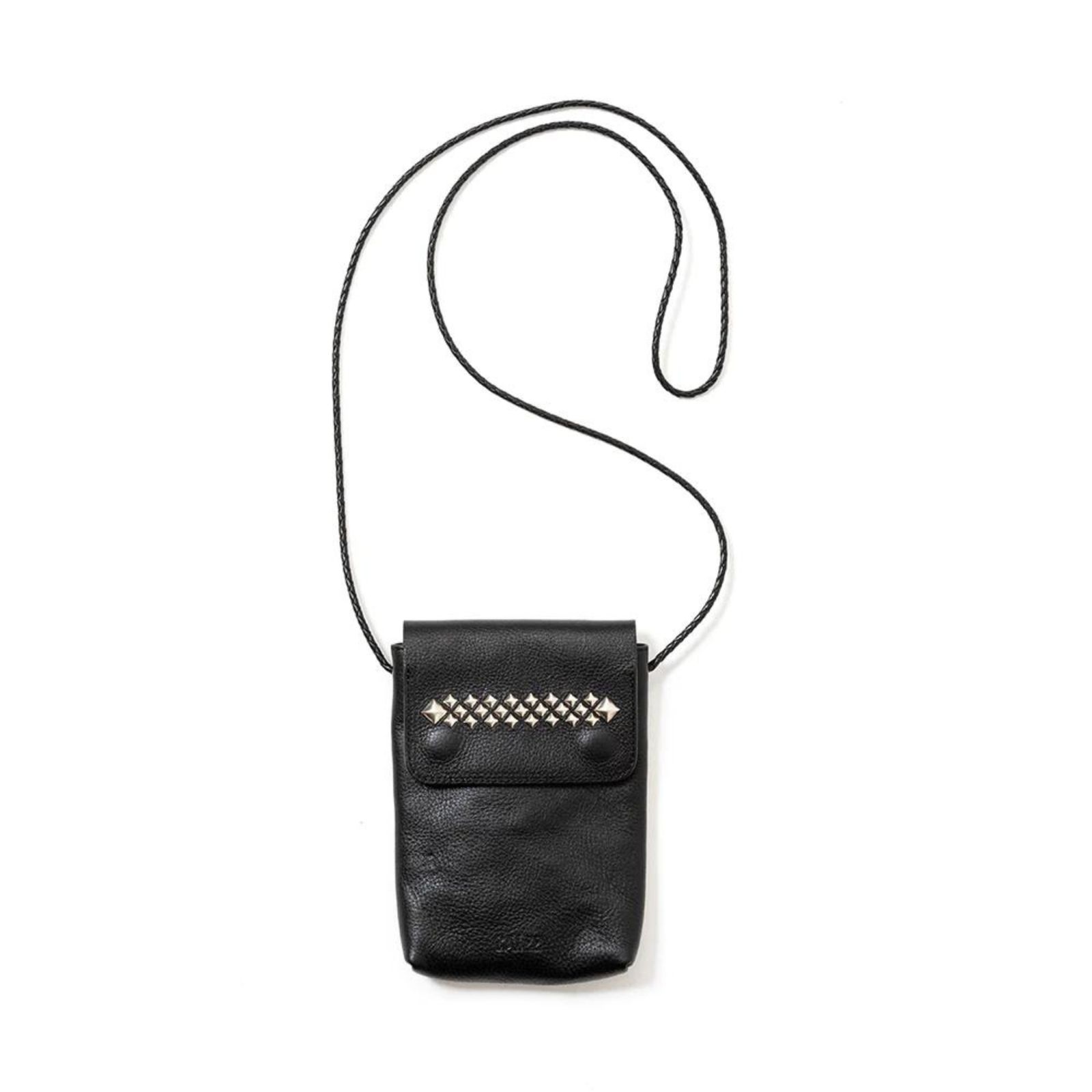 STUDS LEATHER SHOULDER POUCH (BLACK) / スタッズレザー ショルダーポーチ